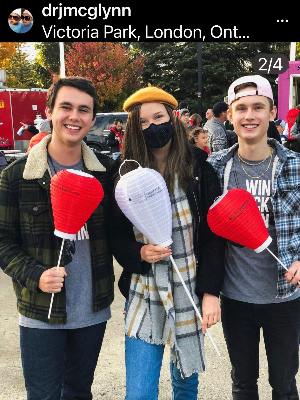Jocelyn at Light the Night London in 2019 with her brothers, Maxx & Zach.